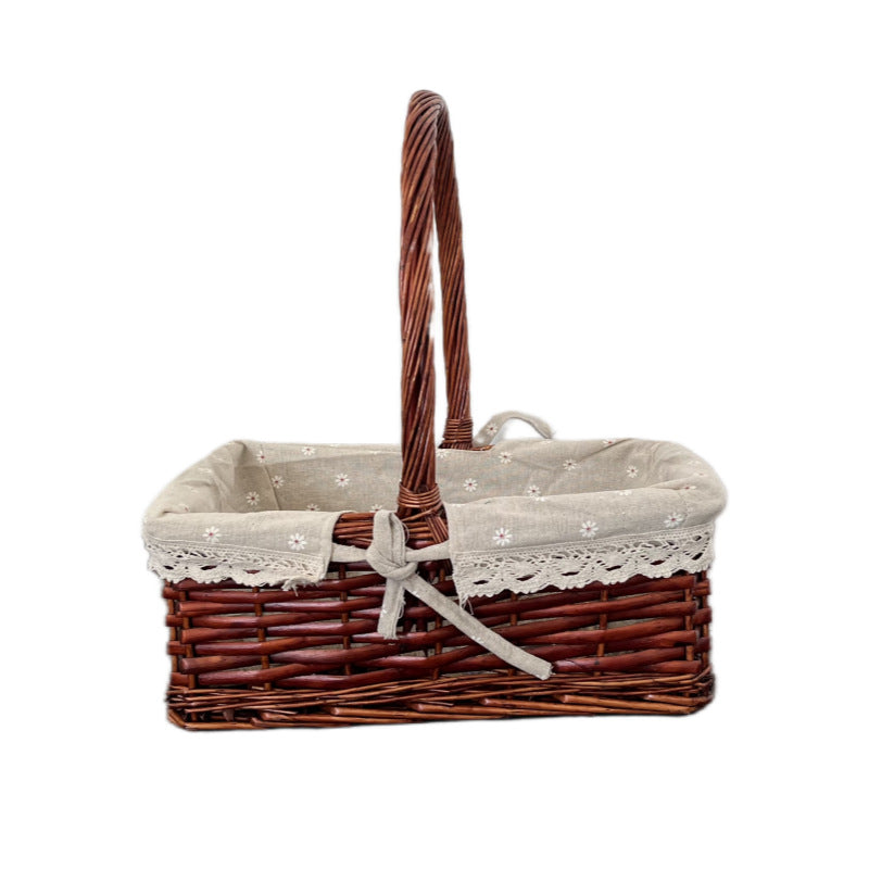 Decorative Woven Storage Basket Bowlift