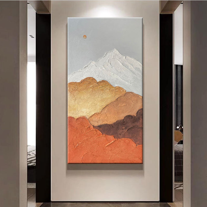 Abstract Textured Mountain Canvas Art