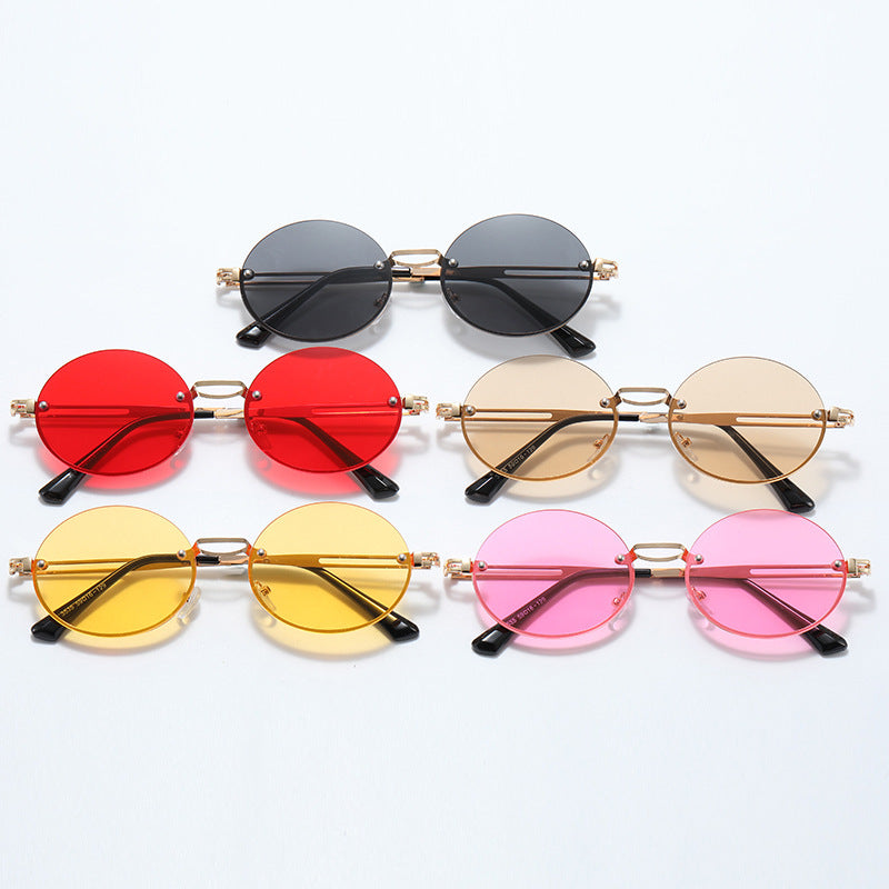 Women's round sunglasses with fine metal frame Bowlift