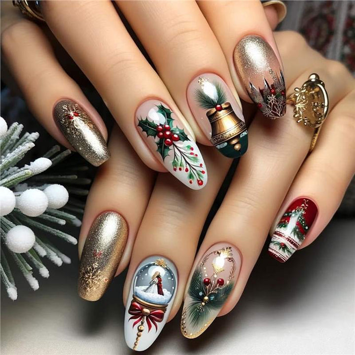 Festive Holiday Nail Art Bowlift