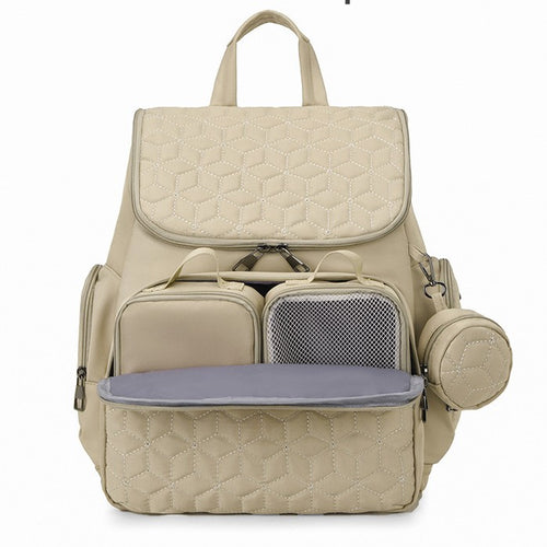 Quilted Multi-Compartment Backpack Bowlift