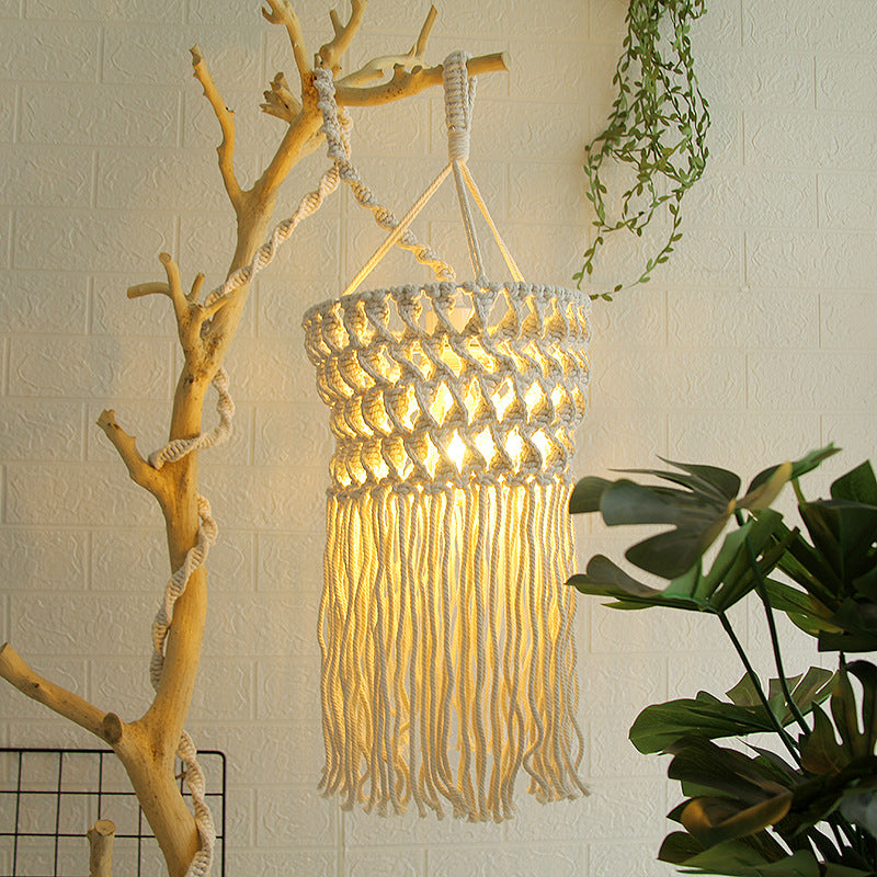 Macramé Pendant Light Fixture Bowlift