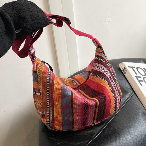 WoBohemian Ethnic Pattern Hobo Bag Bowlift