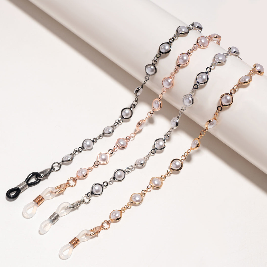 Elegant Pearl-Embellished Glasses Chain Bowlift