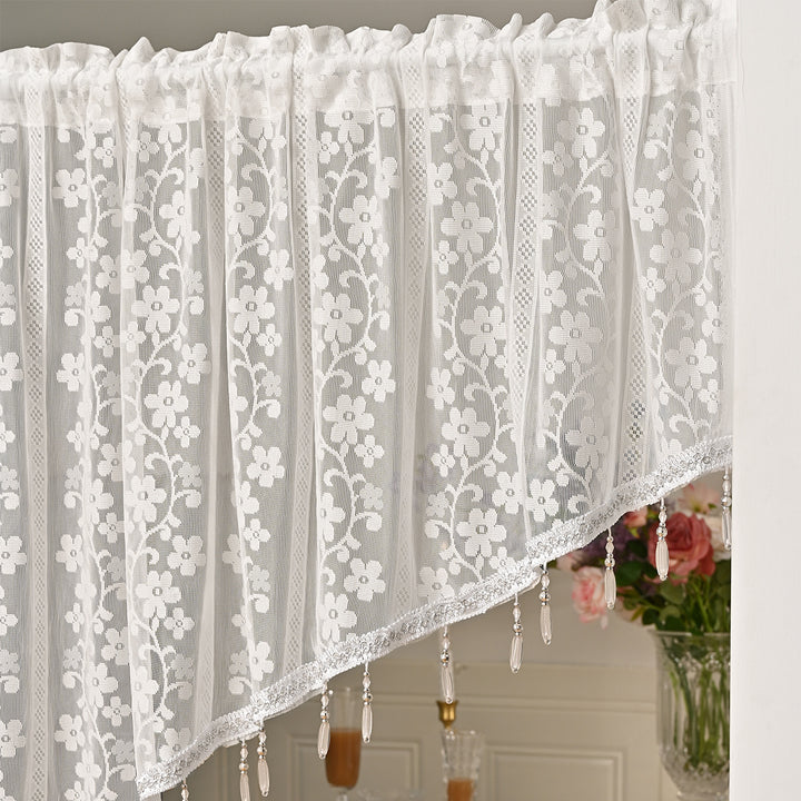 Elegant Lace Sheer Window Valance
