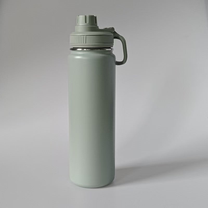 Insulated Vacuum Stainless Steel Water Bottle with Flip Straw and Carry Handle Bowlift