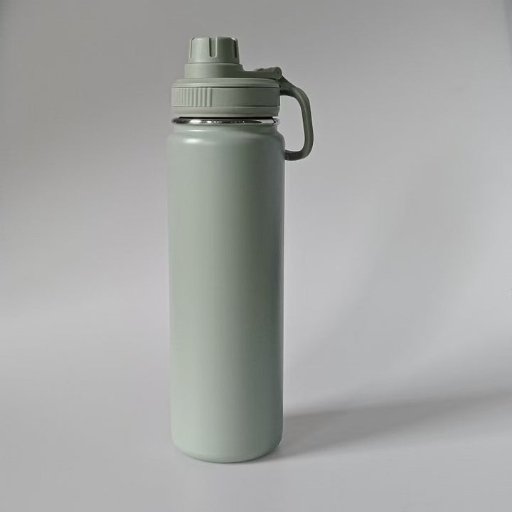 Insulated Vacuum Stainless Steel Water Bottle with Flip Straw and Carry Handle Bowlift