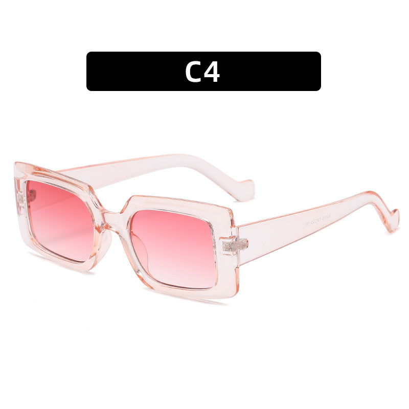 Modern Angular Square Frame Sunglasses