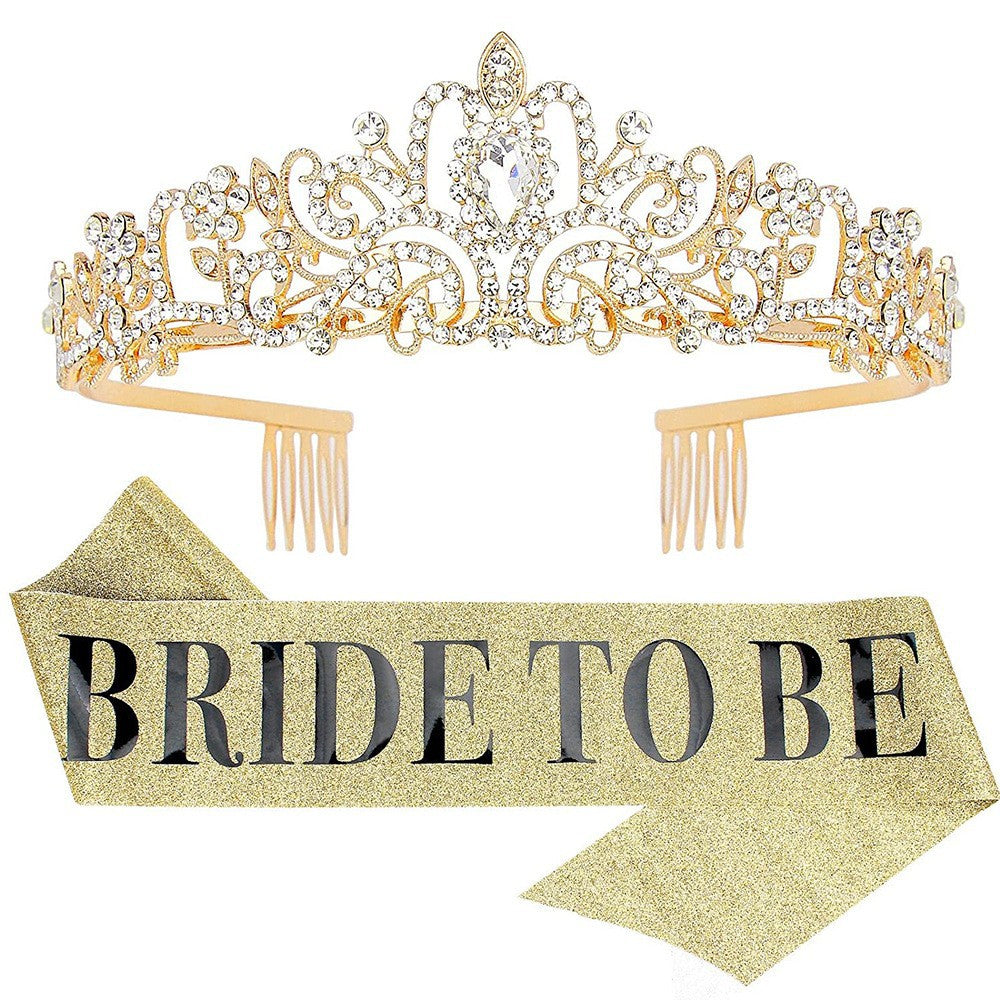 Ladies Crystal Embellished Bridal Tiara Bowlift