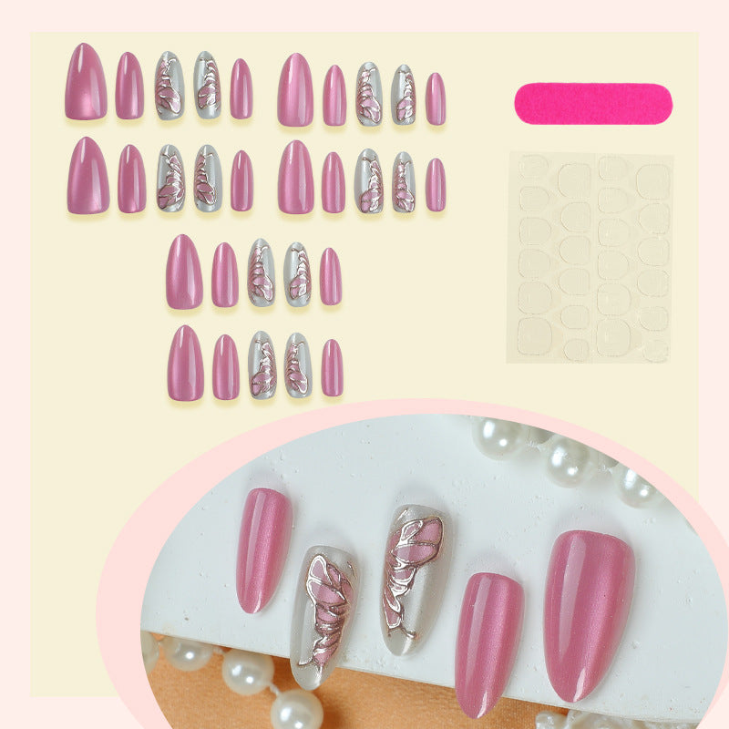Creative nail design set with luxurious rose accent Bowlift