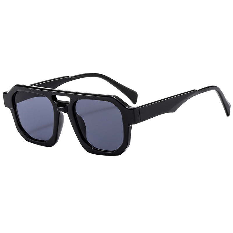 Women’s exclusive polygonal sunglasses with luxurious tortoiseshell pattern Bowlift