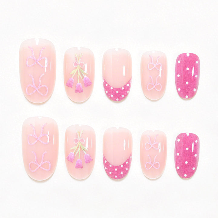Artistic Floral Nail Art Design Bowlift