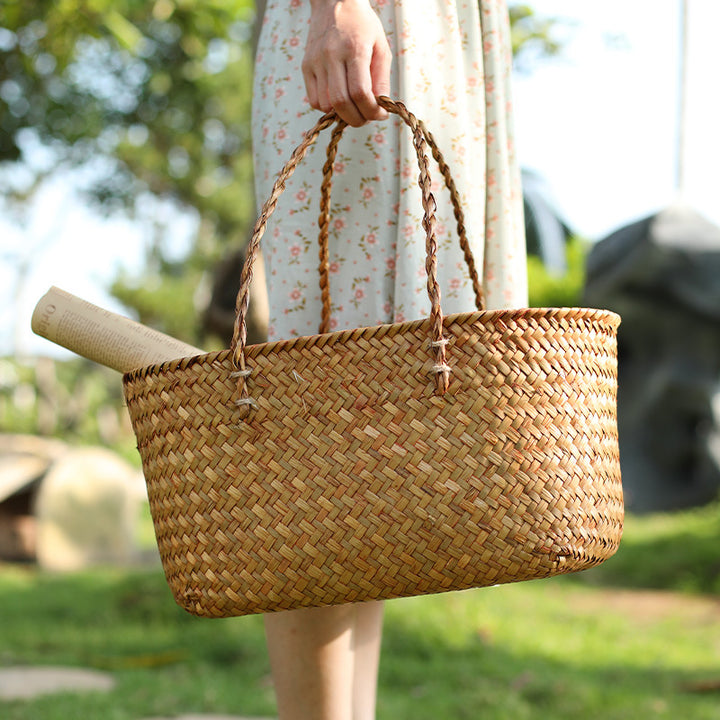 Handcrafted Woven Storage Tote Bowlift