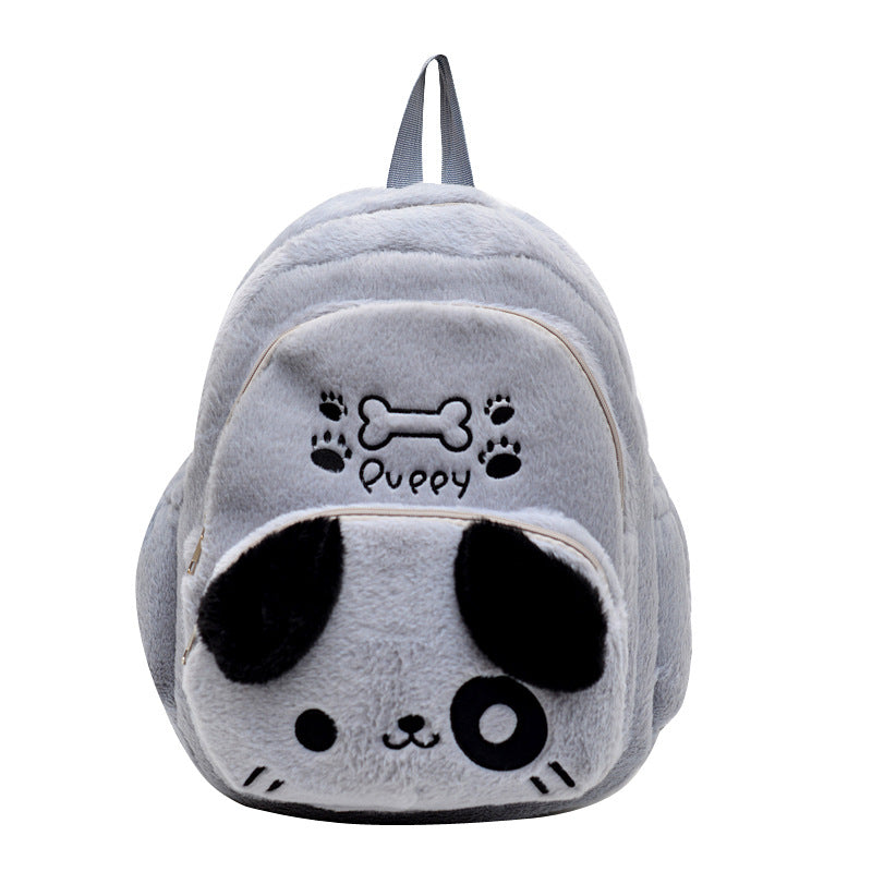 Plush Backpack in Cute Dog Design Bowlift