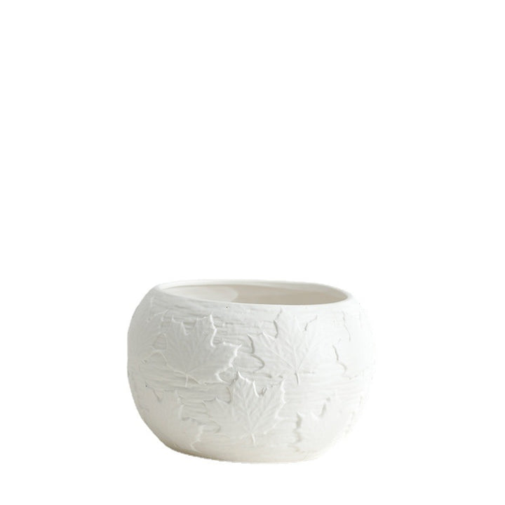 Artistic Textured Ceramic Planter Bowlift
