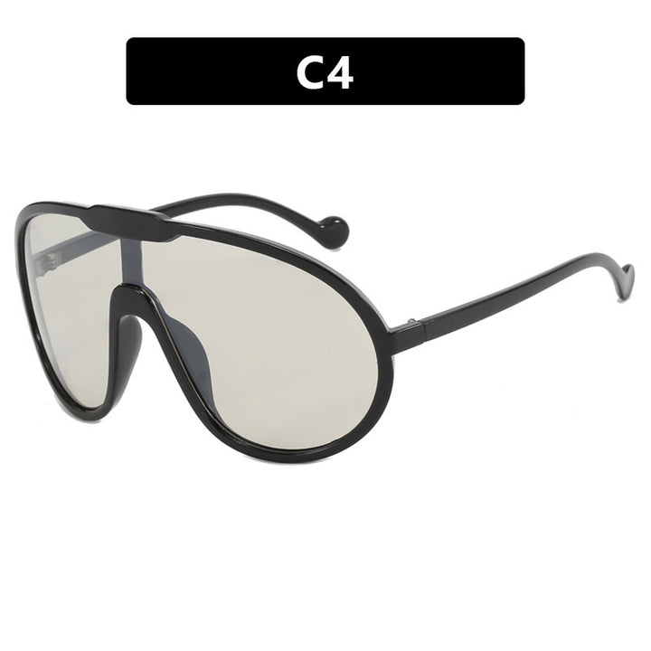 Women’s sporty sunglasses with wide frame and yellow lenses Bowlift