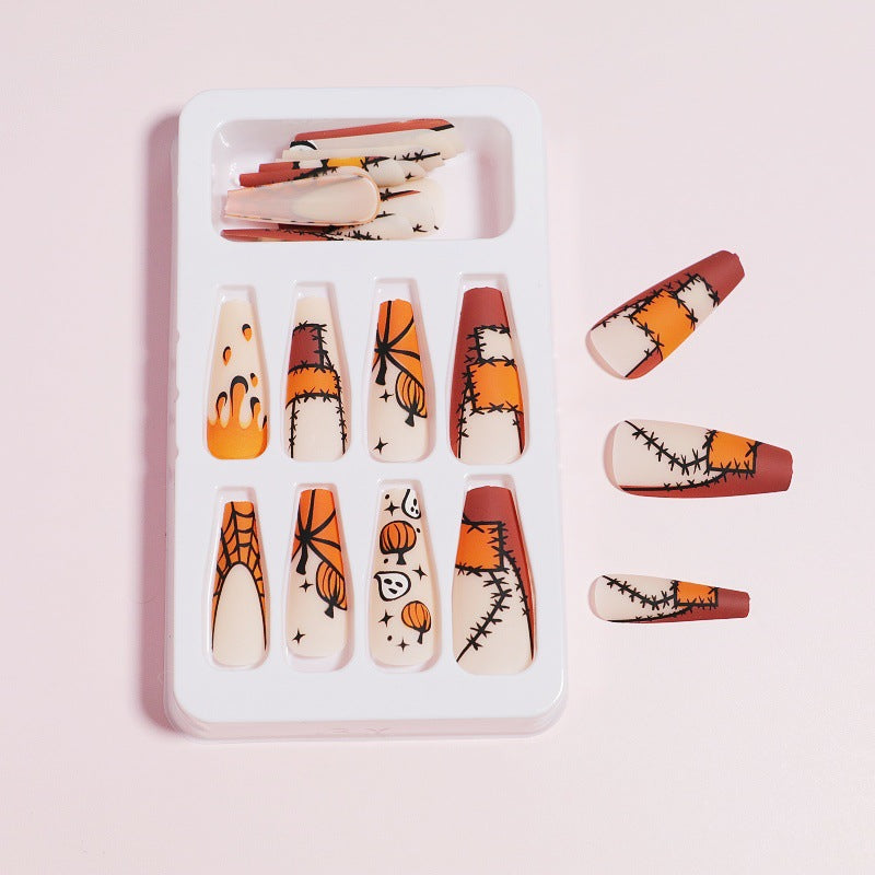 Artistic Press-On Nail Design with Dripping Effect Bowlift