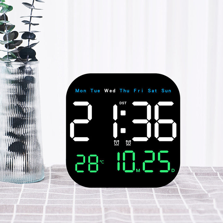 Digital Multi-Function Alarm Clock with Temperature and Date Display Bowlift