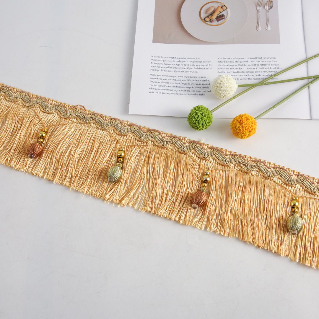 Luxury Fringe Braid with Bead Trim Bowlift