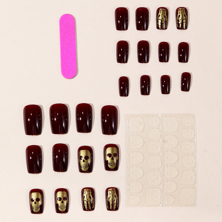 Gothic Skull Nail Art Extensions Bowlift