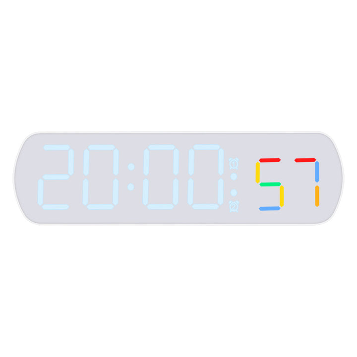 Digital radio alarm clock with multicolored LED display Bowlift