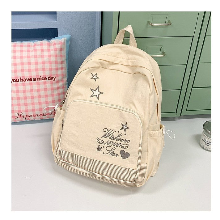 Stylish Embroidered School Backpack