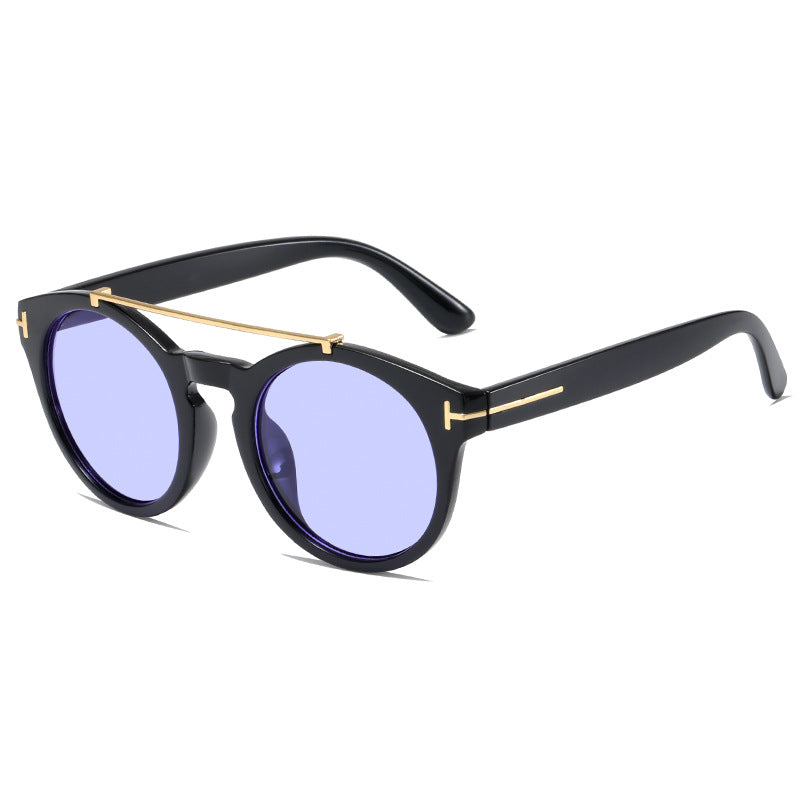 Ladies fashionable sunglasses with elegant round lenses Bowlift