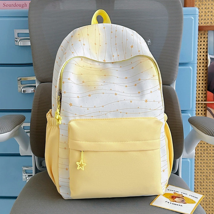 Cosmic-Themed Multi-Compartment Backpack