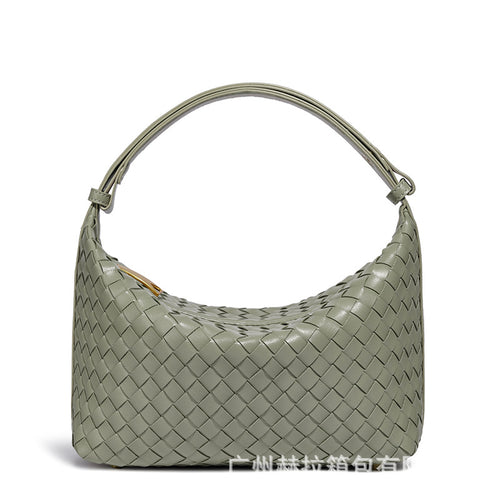 Braided Vegan Leather Shoulder Bag Bowlift