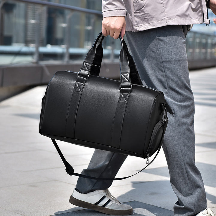 Stylish Leather Gym Bag Bowlift