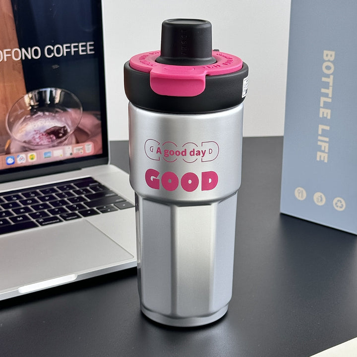 Ladies stylish coffee mug with spill-proof lid Bowlift