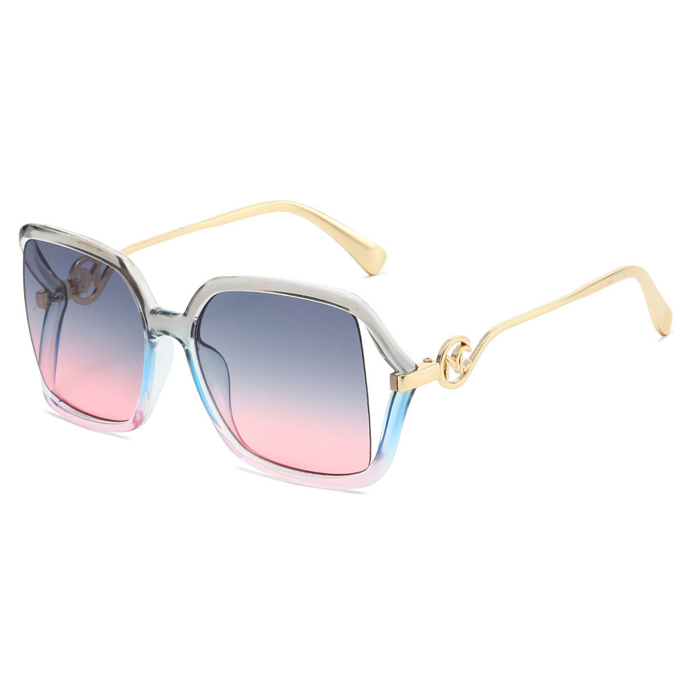 Oversized Geometric Gradient Sunglasses Bowlift