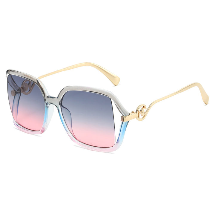 Oversized Geometric Gradient Sunglasses Bowlift