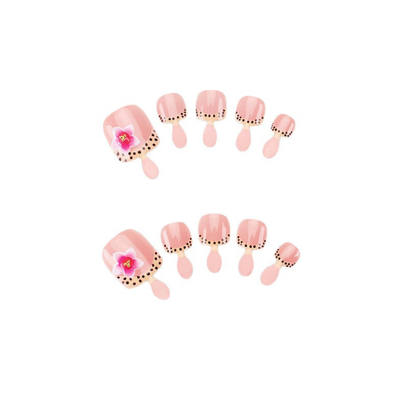 Floral Art Press-On Nail Design Bowlift