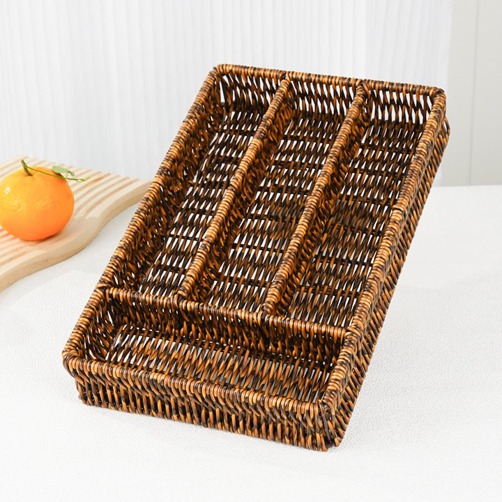 Woven Cutlery Organizer Tray Bowlift