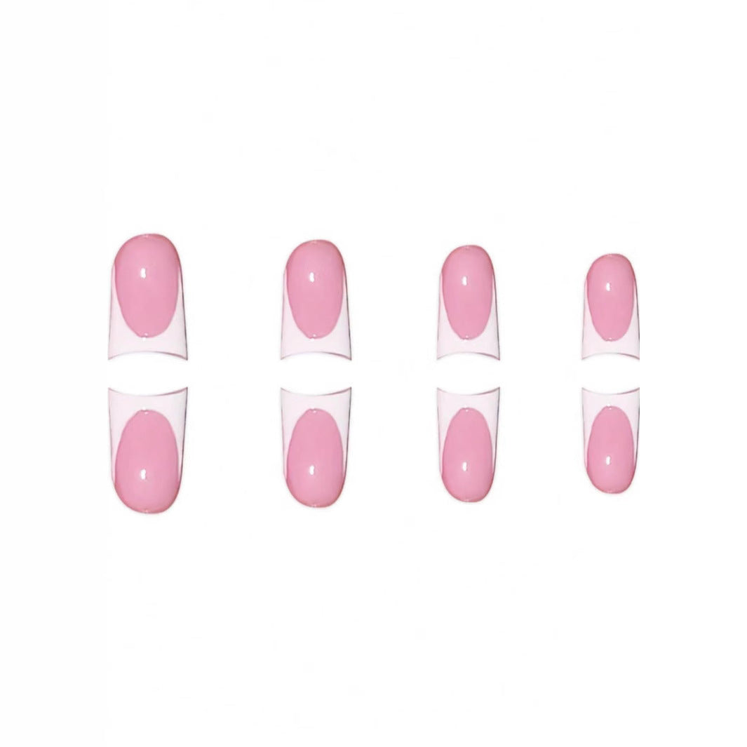 Stylish French Tip Press-On Nails Bowlift