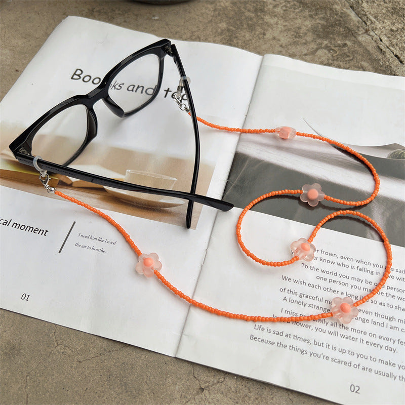 Floral Beaded Eyewear Chain Bowlift