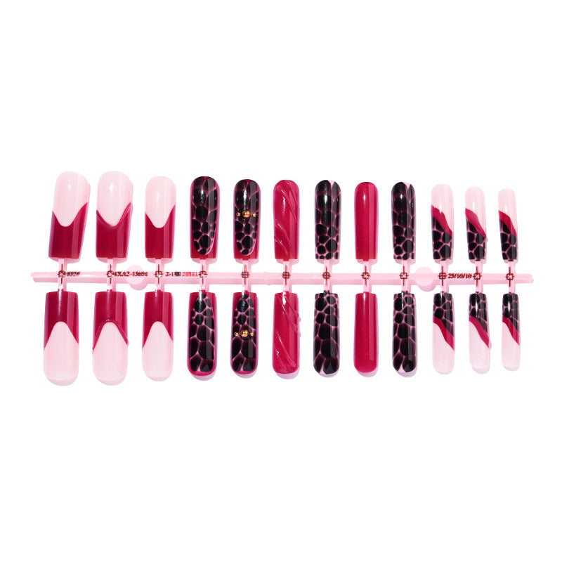 Artistic Press-On Nail Set with Decorative Patterns Bowlift