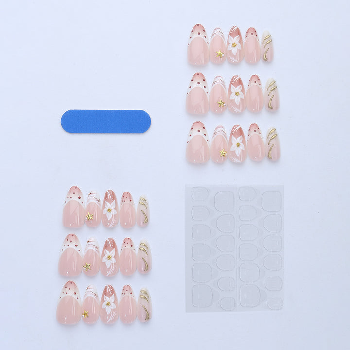 Artificial nail set with floral and elegant details Bowlift