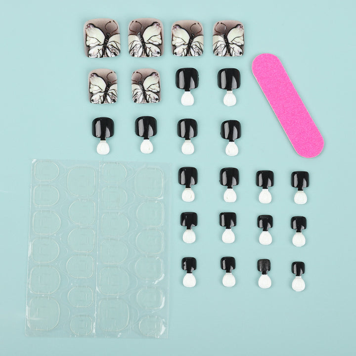Artificial nails with butterfly design Bowlift