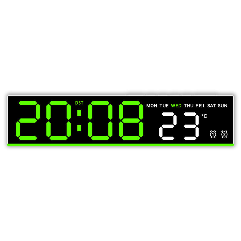 Digital clock with large LED display and temperature display Bowlift