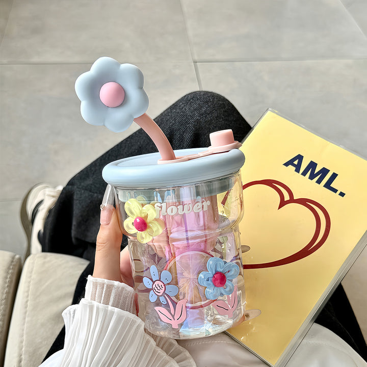Ladies Flower Motif Drinking Cup Bowlift