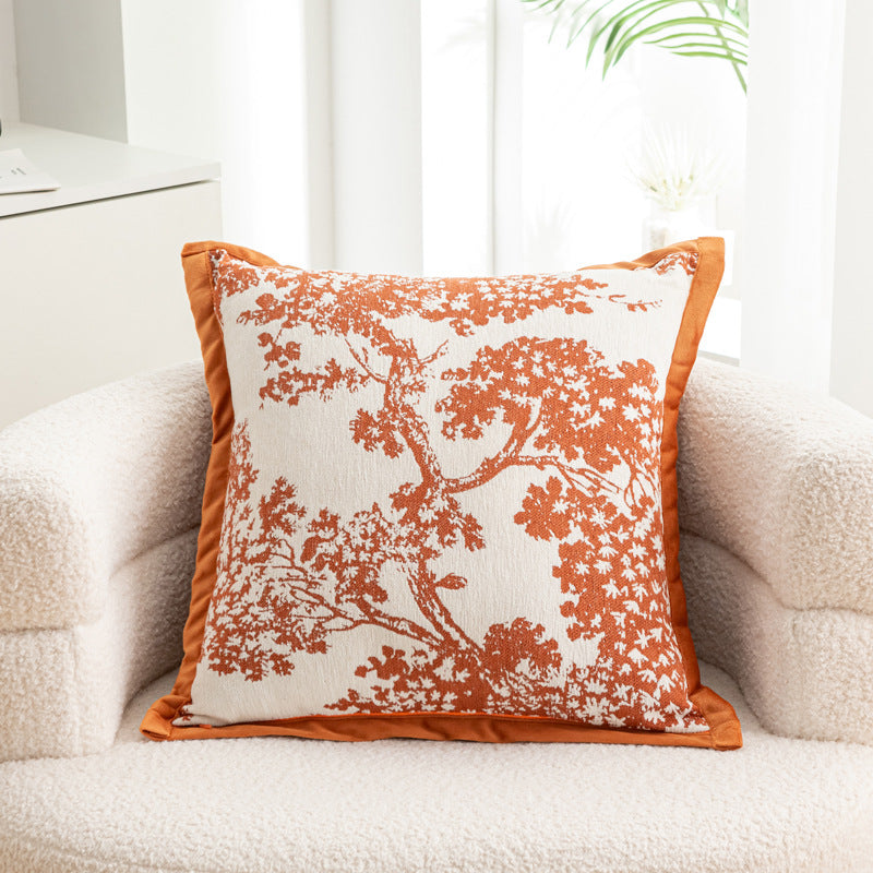 Embroidered Flower Pillow