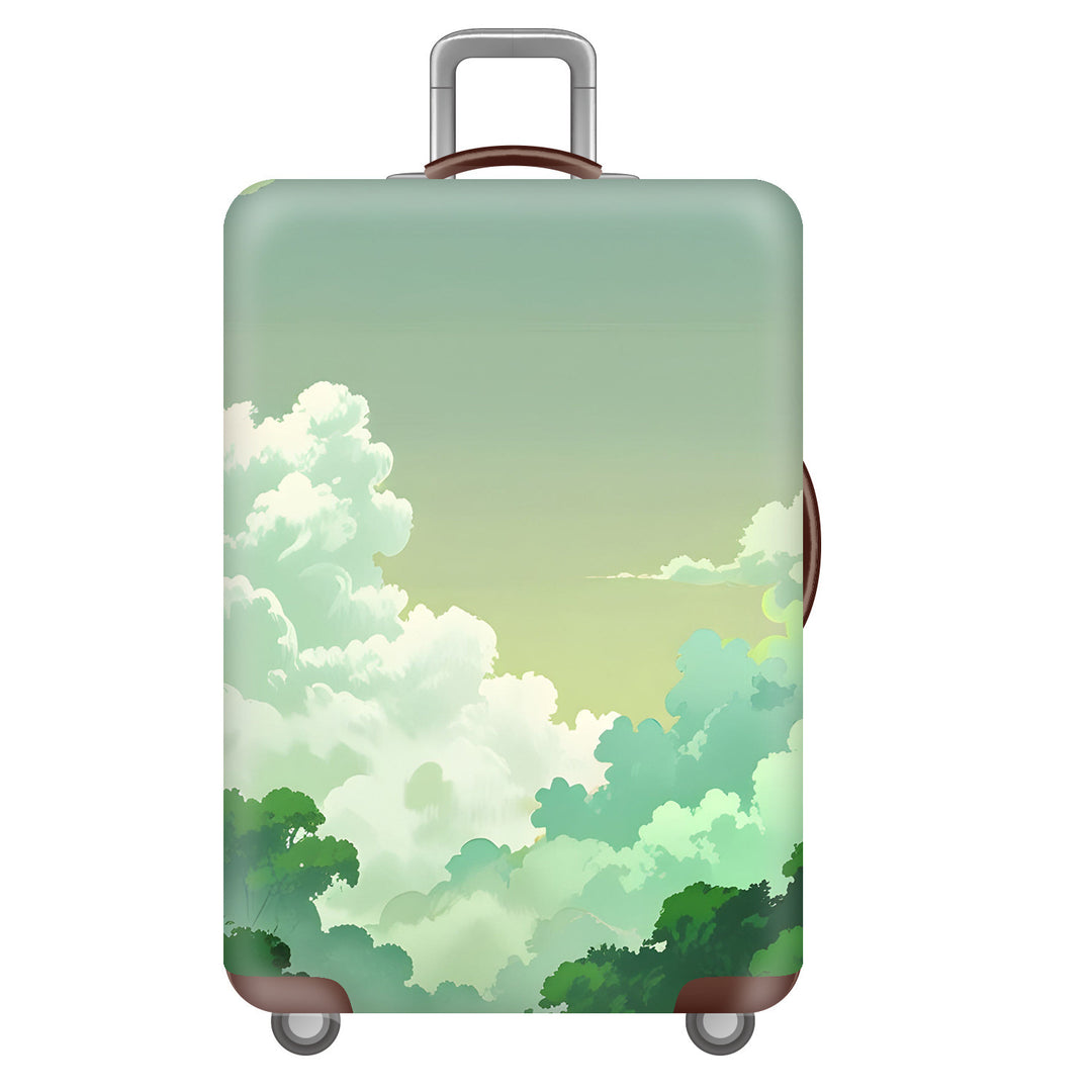 Unisex Hard-shell Suitcase with Impressive Futuristic City Design Bowlift