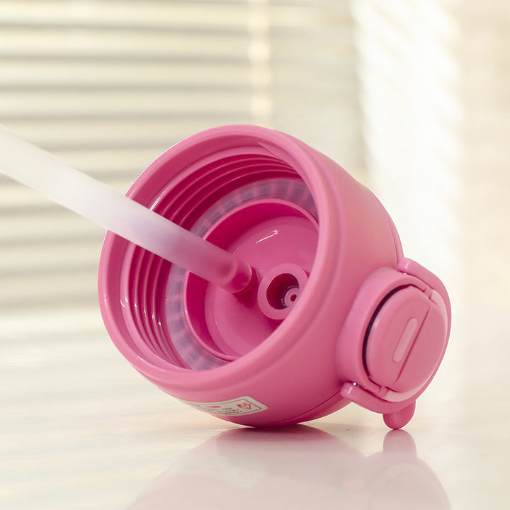Women Insulated Water Bottle with Practical Carry Strap and Playful Design Bowlift
