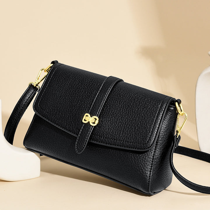 Elegant Faux Leather Crossbody Bag Bowlift