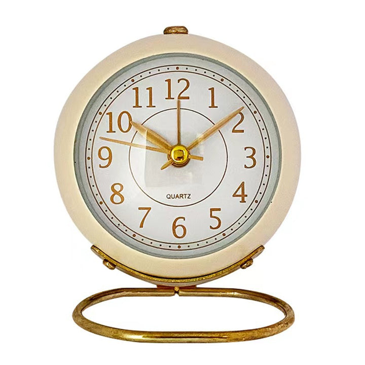 Vintage Desk Clock in Elegant Retro Design Bowlift