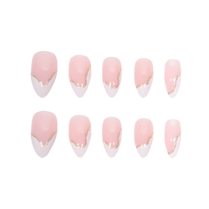 Elegant Stiletto Press-On Nails with Crystal-Embellished Tips Bowlift