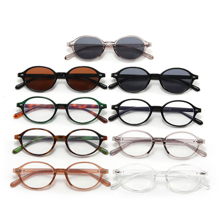Women's fashionable round reading glasses with flexible plastic frame Bowlift