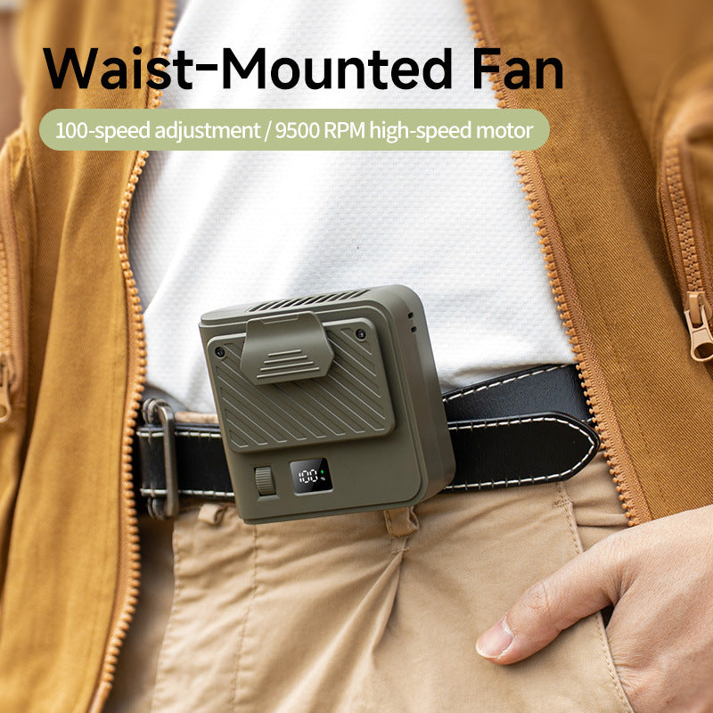 Unisex nan rechargeable clip-on portable fan with adjustable speed and digital battery indicator Bowlift